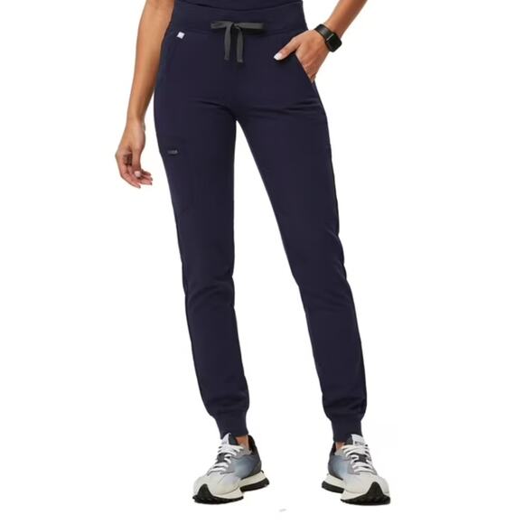 Figs Women's Zamora Jogger Scrub Pants Navy Blue XLt Slim Fit Medical Workwear - Picture 1 of 7